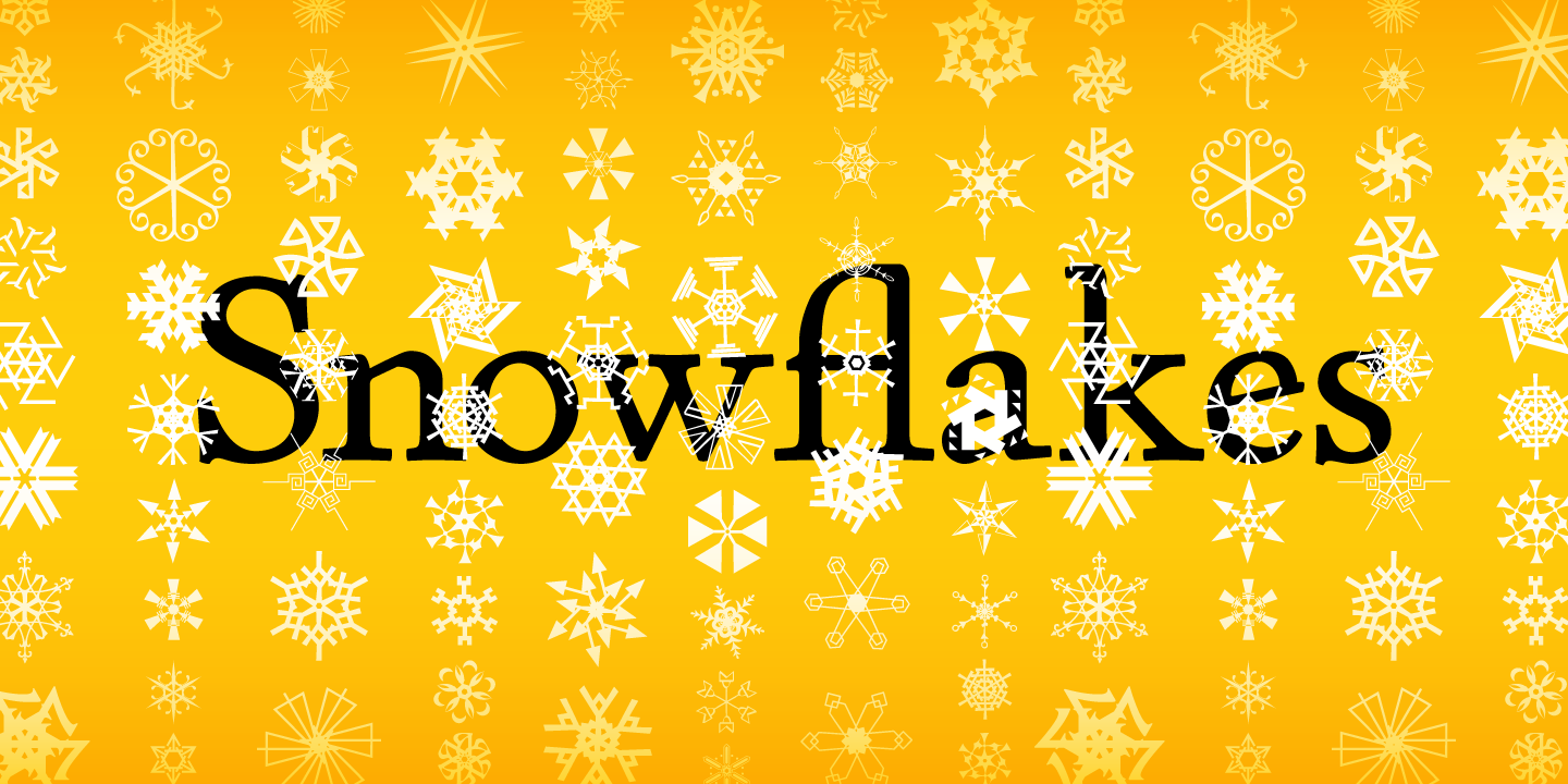 Beispiel einer P22 Snowflakes-Schriftart #6